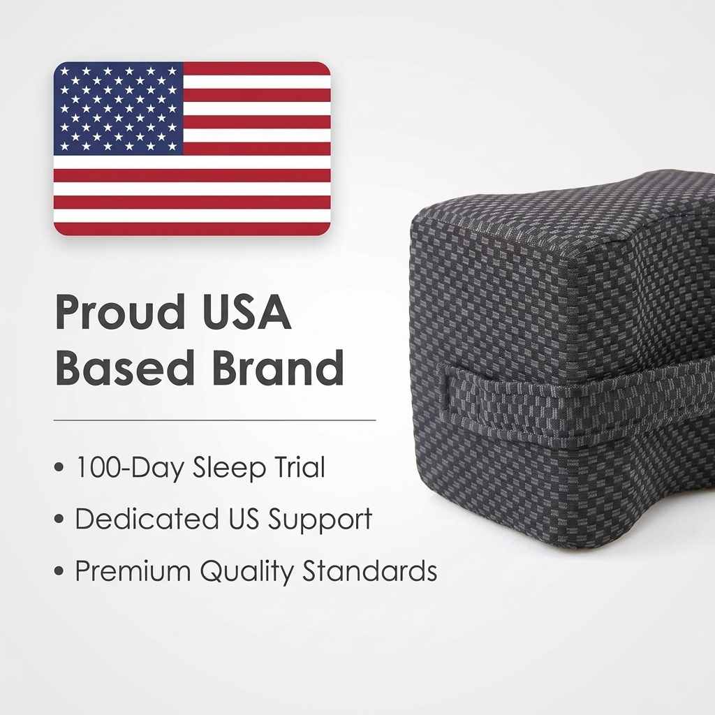 Leg and Knee Spacer Memory Foam Pillow W/Strap + Eye Mask - view 8