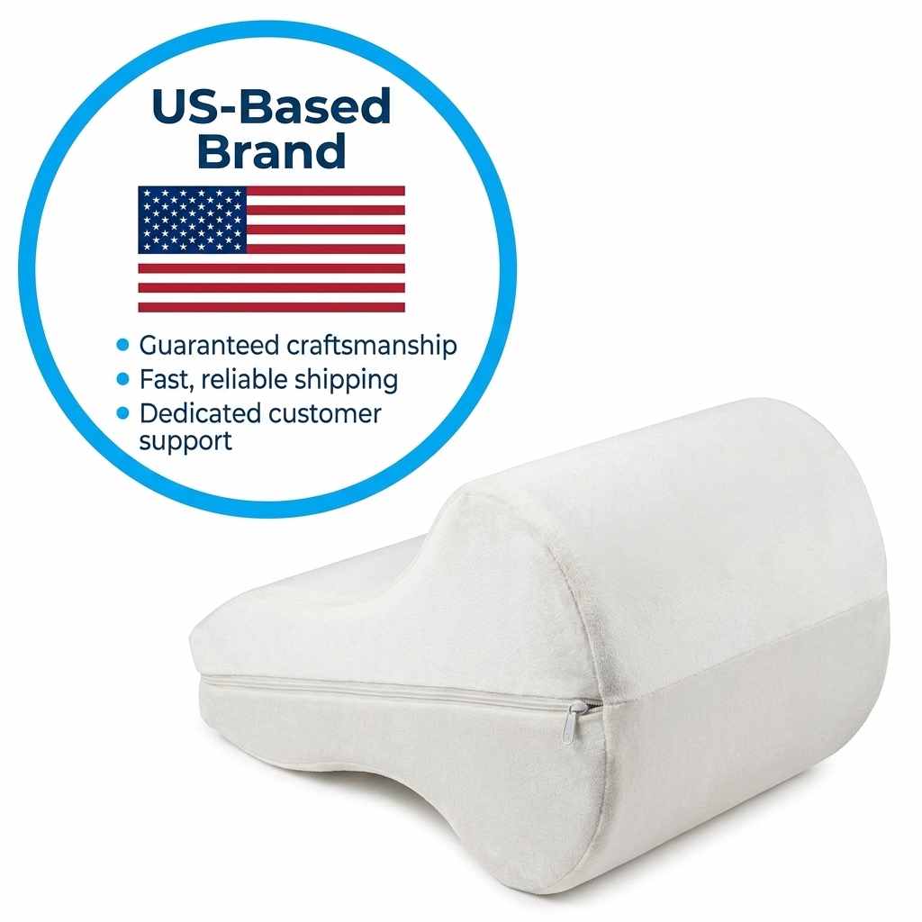 Leg Spacer Pillow - Hypoallergenic Memory Foam - Medical Specialty Pillow, White - view 8