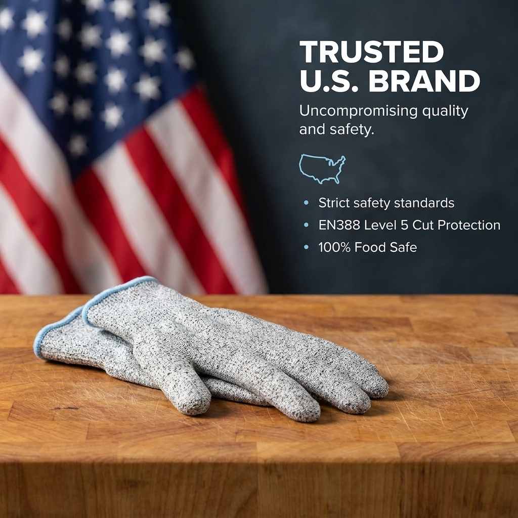 Kevlar No Cut Kitchen Gloves - Machine Washable - High Grade Polyethylene - Light Weight - view 32