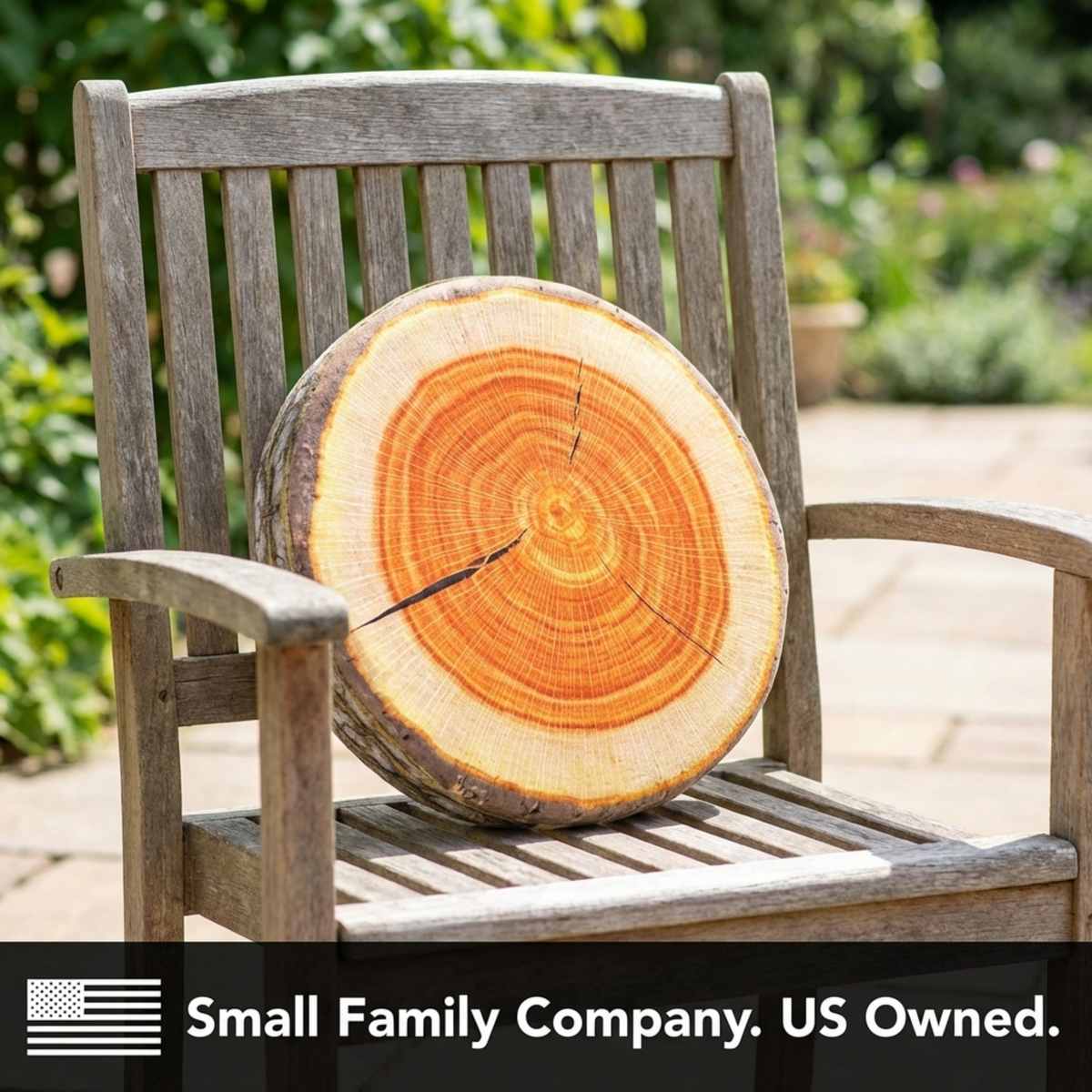 Log Maple Slice Memory Foam Seat Cushion Decorative Pillow - Bring Nature Home - view 24
