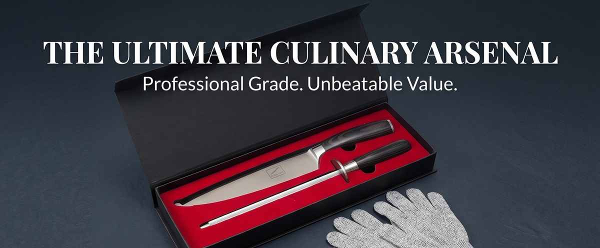 Koku Pro Japanese Knife - Pro 8" Sharp Chef Knife - Kevlar Gloves - Knife Set - view 9