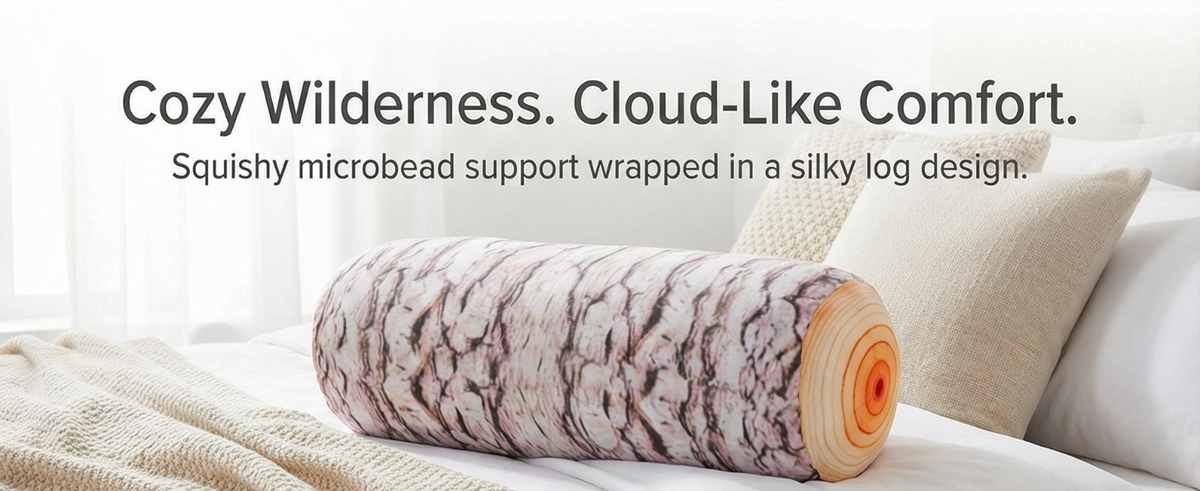 Microbead Bolster Neck Roll Pillow - Silky Feel - view 36