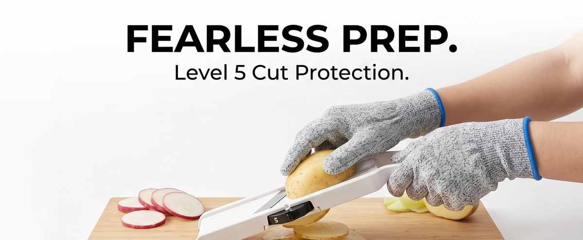Kevlar No Cut Kitchen Gloves - Machine Washable - High Grade Polyethylene - Light Weight - view 34