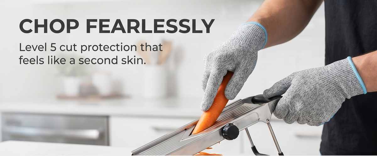 Kevlar No Cut Kitchen Gloves - Machine Washable - High Grade Polyethylene - Light Weight - view 35