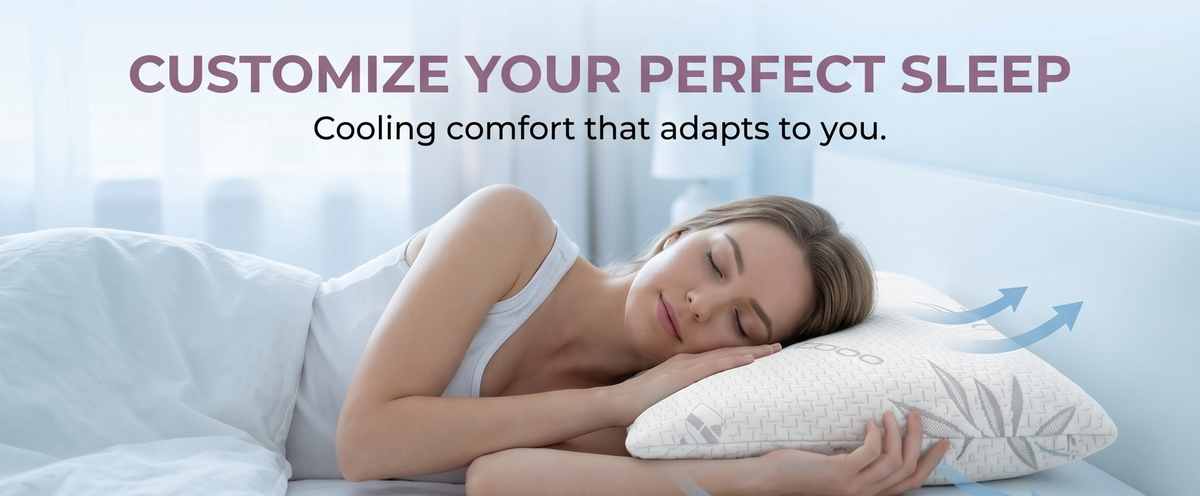 Insert Topper - Bamboo Cooling Blue Shredded Memory Foam - view 9