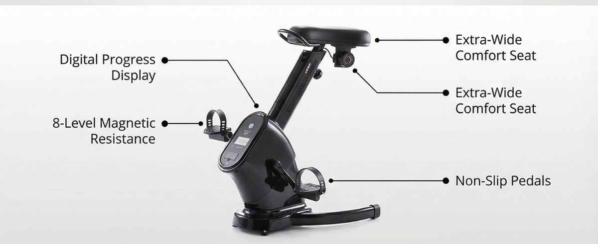 Upright Training X-Bike With Magnetic Resistance - Cardiac Aerobic Exercise Bike - Digital - view 26