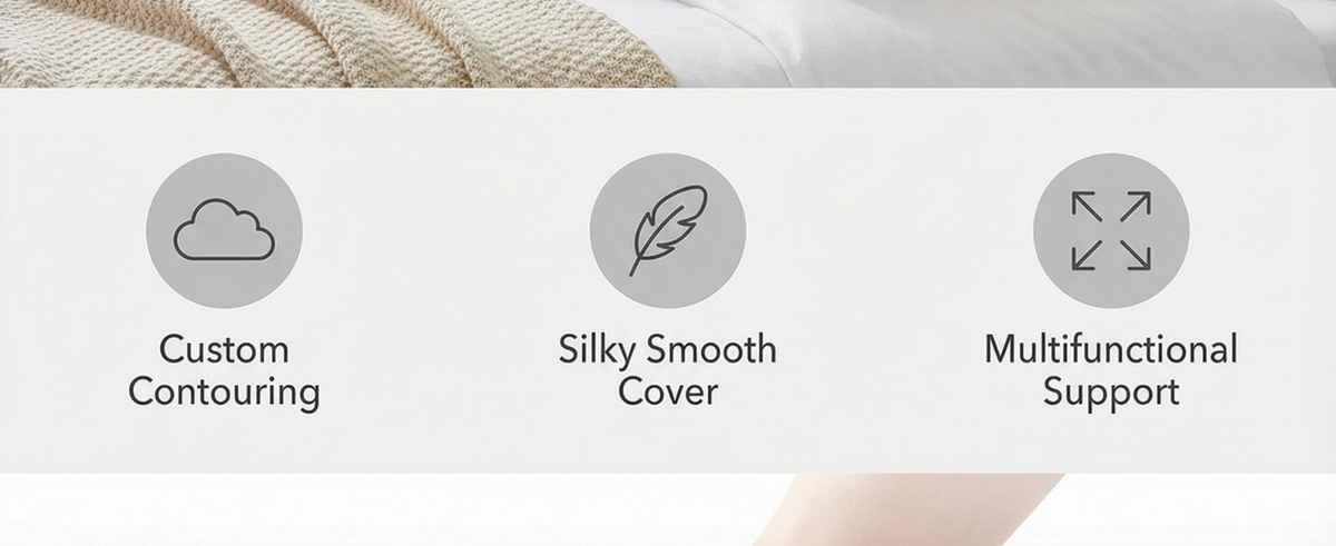 Microbead Bolster Neck Roll Pillow - Silky Feel - view 40