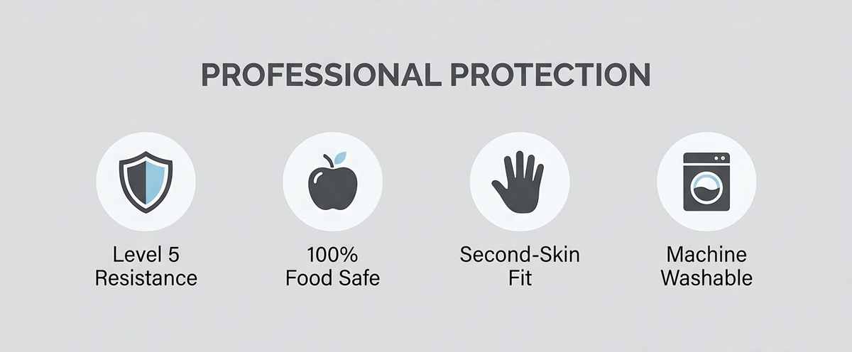 Kevlar No Cut Kitchen Gloves - Machine Washable - High Grade Polyethylene - Light Weight - view 37
