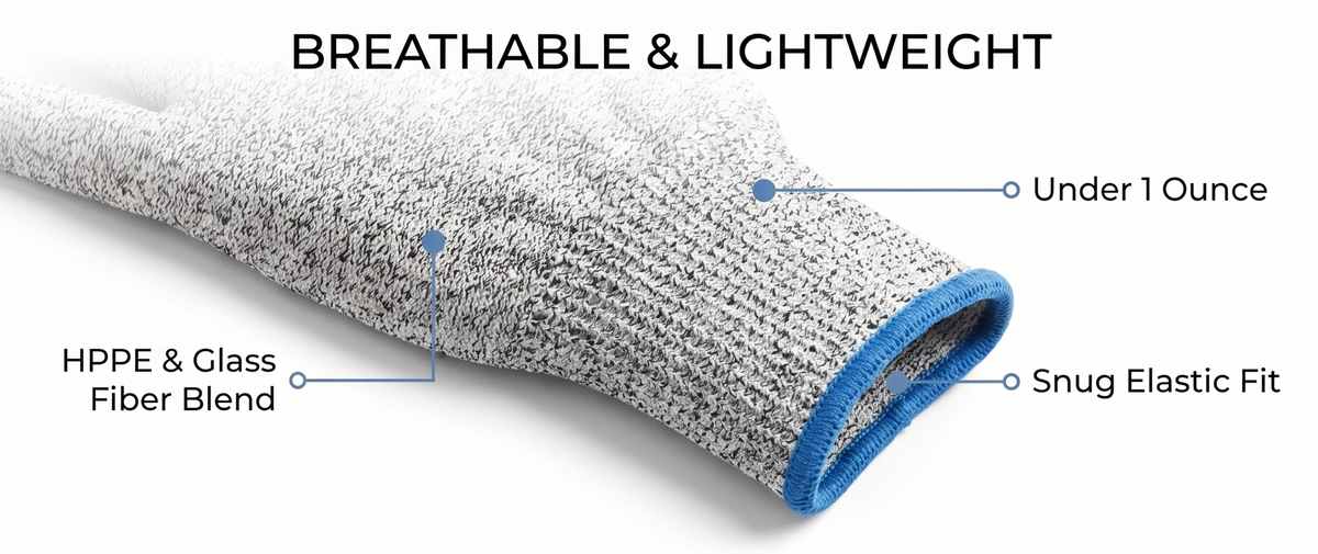 Kevlar No Cut Kitchen Gloves - Machine Washable - High Grade Polyethylene - Light Weight - view 42