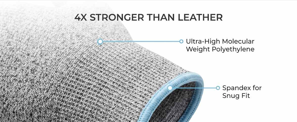 Kevlar No Cut Kitchen Gloves - Machine Washable - High Grade Polyethylene - Light Weight - view 43