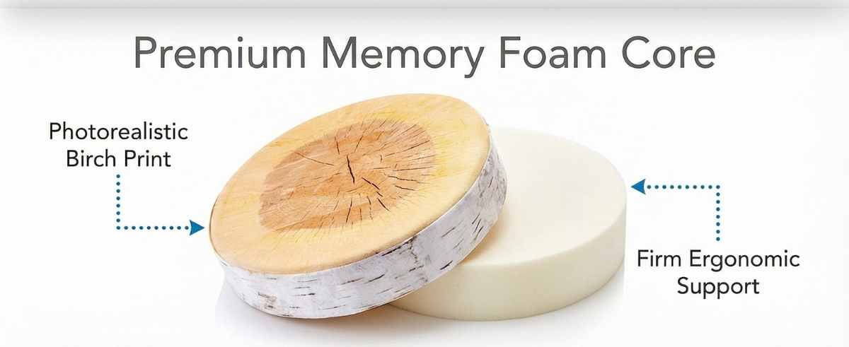 Log Maple Slice Memory Foam Seat Cushion Decorative Pillow - Bring Nature Home - view 31