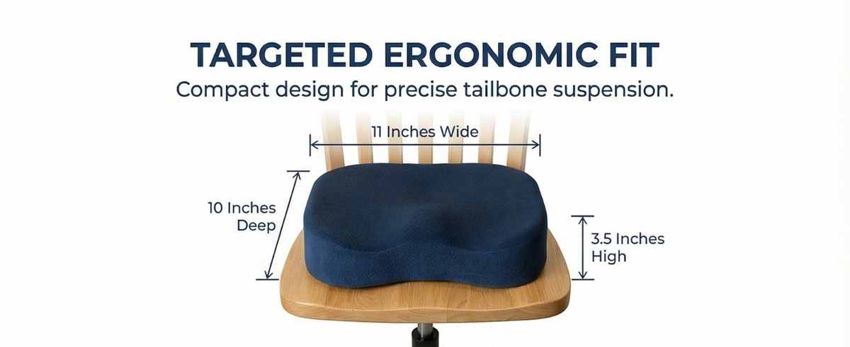 Bottom Reformulator Orthopedic Grade Foam Cushioned Seat - Hip Pain Relief - Seat Cushion - view 12