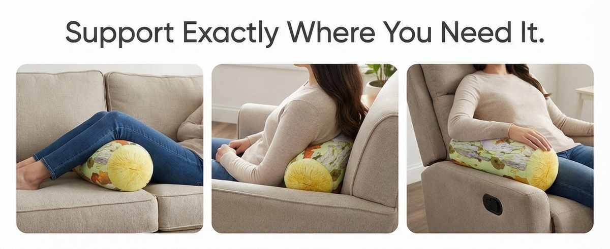 Microbead Bolster Neck Roll Pillow - Silky Feel - view 46