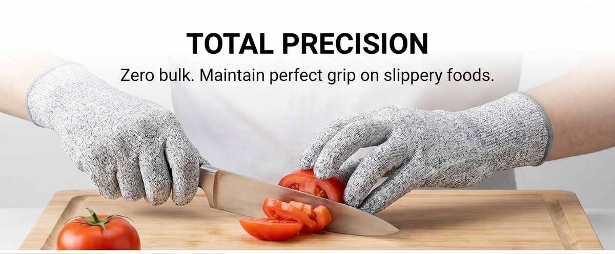 Kevlar No Cut Kitchen Gloves - Machine Washable - High Grade Polyethylene - Light Weight - view 47