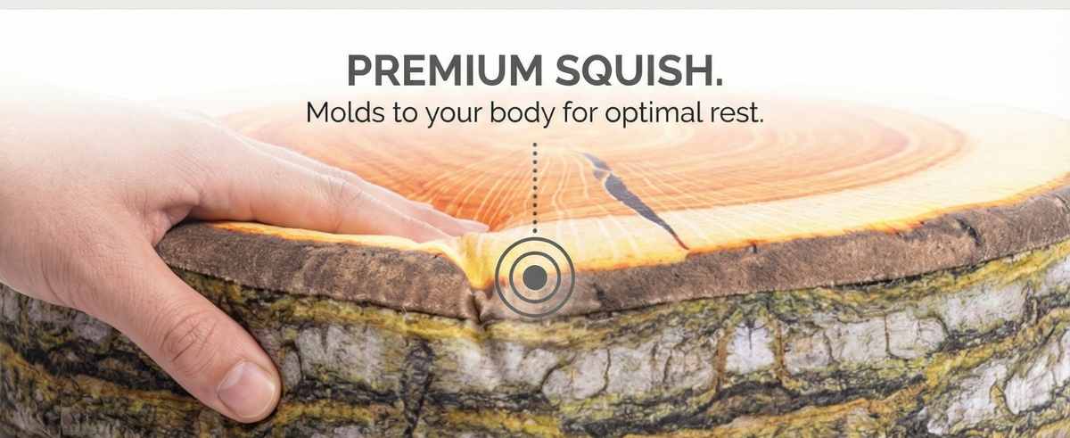 Log Maple Slice Memory Foam Seat Cushion Decorative Pillow - Bring Nature Home - view 36