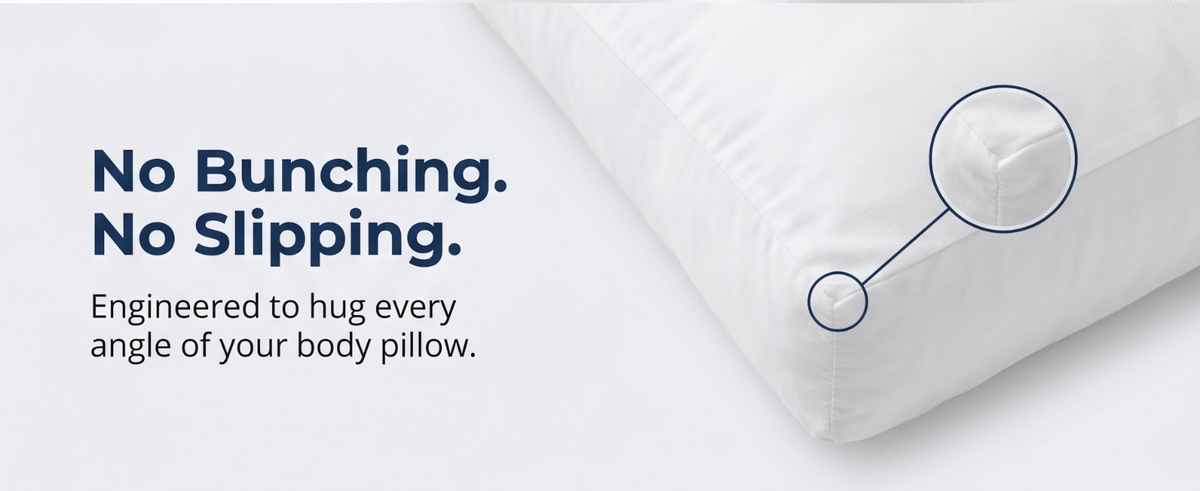 Cover For L-Shaped Body Pillow - Hypoallergenic - Tailored Fit - Comfort, White - view 12