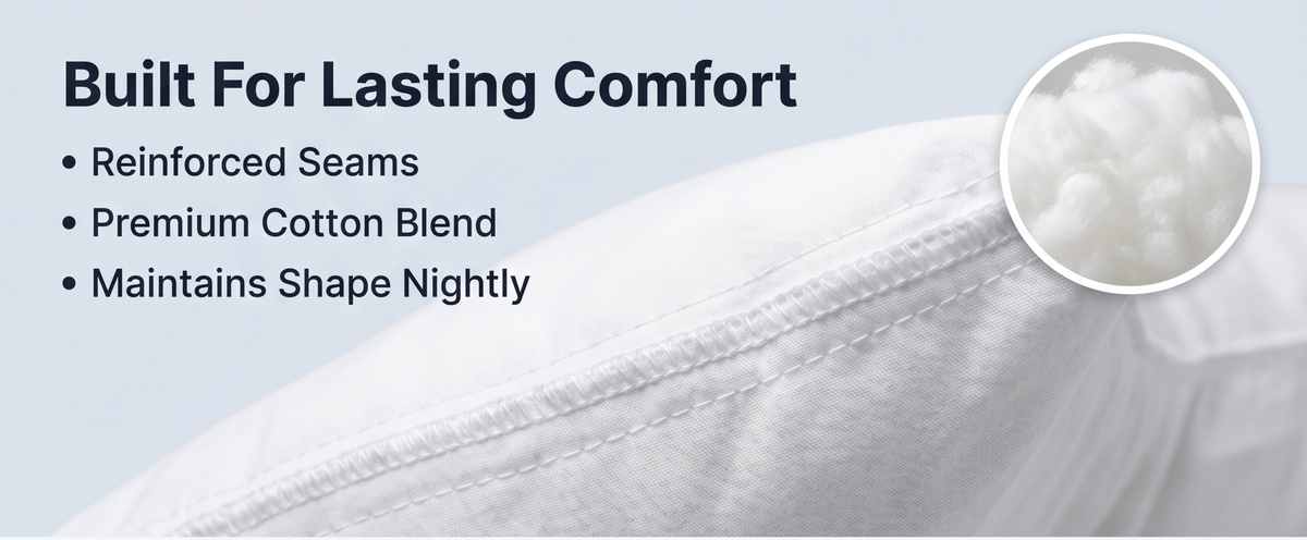Cover for Boomerang Body Pillow - Cotton (50%) / Polyester (50%) Blend, White - view 12