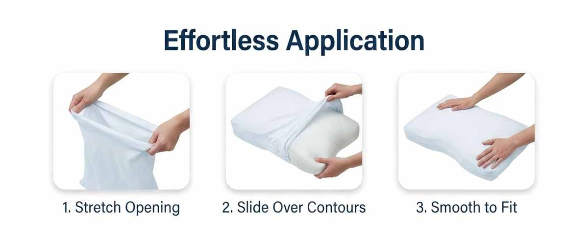 Jersey Knit Cover For The Better Sleep Fiber Fill Pillow - Hypoallergenic - view 26