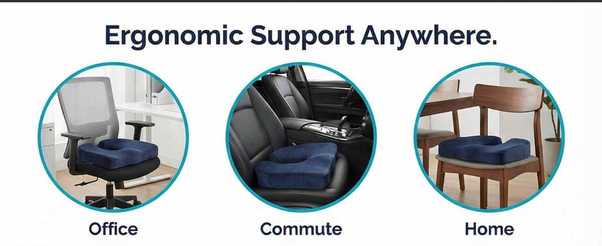 Specialty Medical Grade Coccyx Support - Orthopedic High Dens - view 13