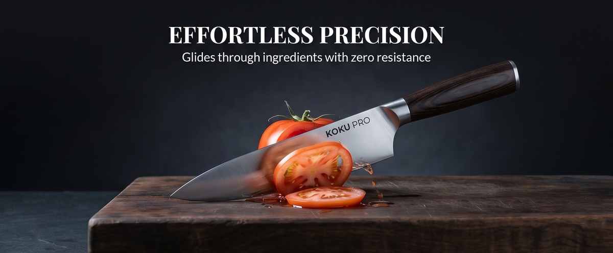 Koku Pro Japanese Knife - Pro 8" Sharp Chef Knife - Kevlar Gloves - Knife Set - view 13