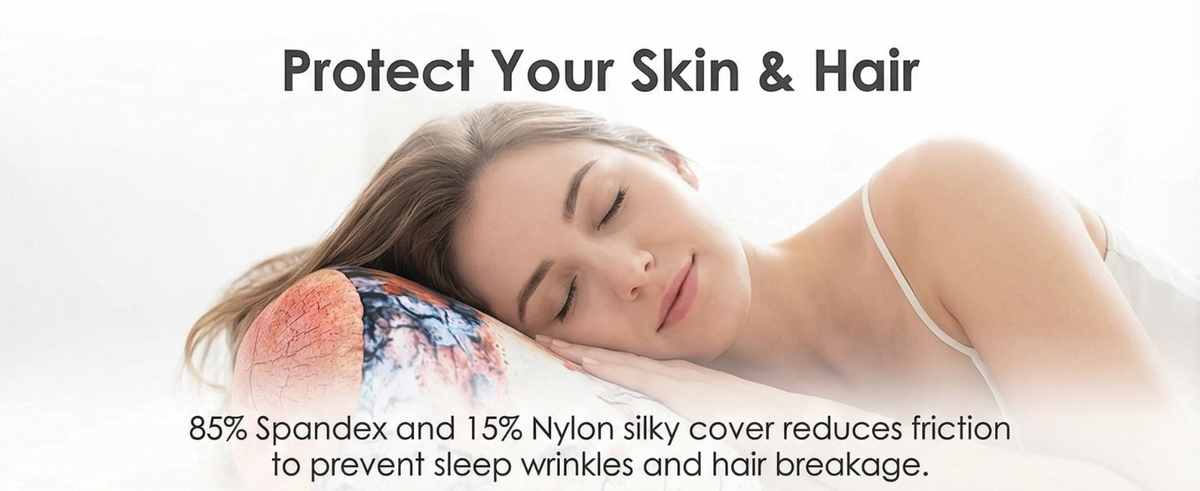 Microbead Bolster Neck Roll Pillow - Silky Feel - view 51