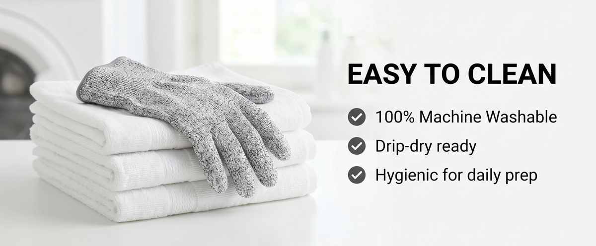 Kevlar No Cut Kitchen Gloves - Machine Washable - High Grade Polyethylene - Light Weight - view 51