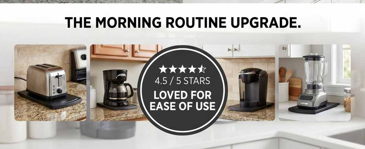 Kitchen Under-Cabinet Sliding Shelf - Countertop Pull-Out Tray - Easy Gliding, Black - view 13