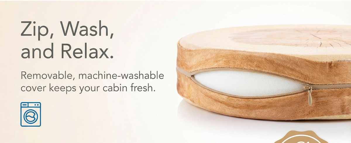 Log Maple Slice Memory Foam Seat Cushion Decorative Pillow - Bring Nature Home - view 37