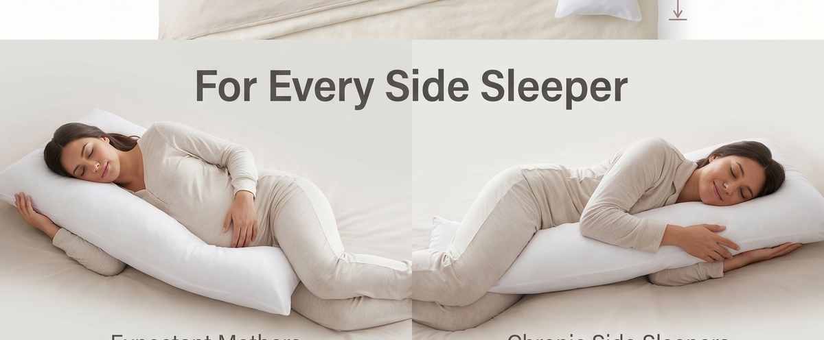L-Shaped Body Pillow - Prenatal Pregnancy Pillow - Side Sleeper, Superior, White - view 13