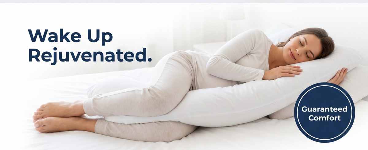 Cover For L-Shaped Body Pillow - Hypoallergenic - Tailored Fit - Comfort, White - view 13