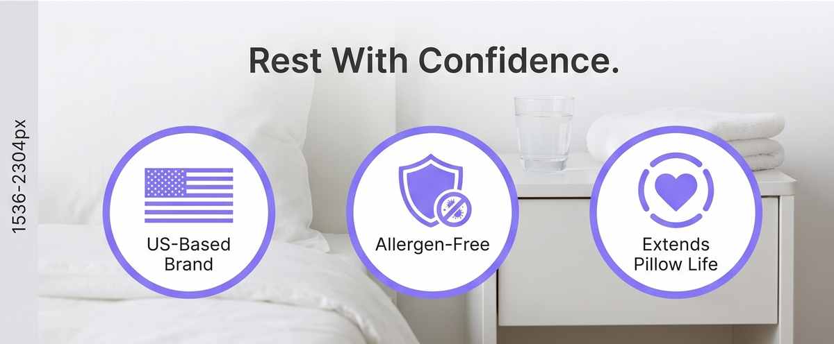 Allergen-Free Cover For C-Shaped Full Body Pillow - Stain Resistant - Pillow Cover, White - view 14