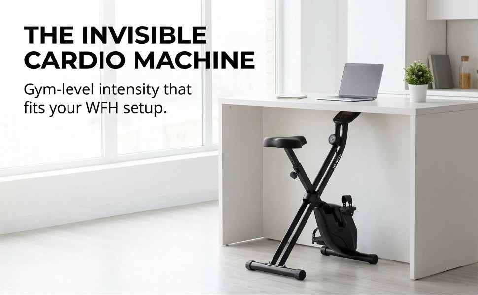 Upright Training X-Bike With Magnetic Resistance - Cardiac Aerobic Exercise Bike - Digital - view 34
