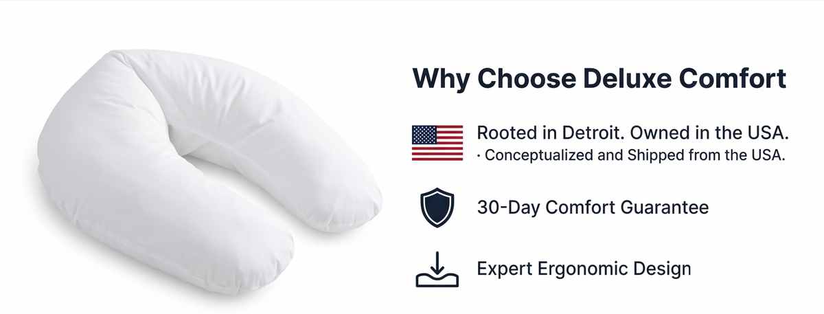 Cover for Boomerang Body Pillow - Cotton (50%) / Polyester (50%) Blend, White - view 14