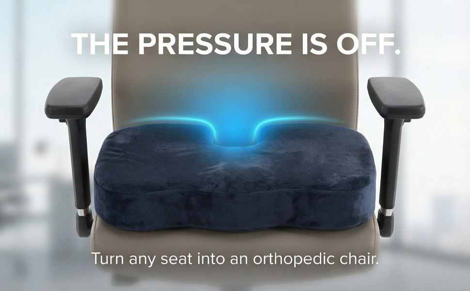 Coccyx Orthopedic Memory Foam - Sciatica Relief - Seat Cushion - view 44