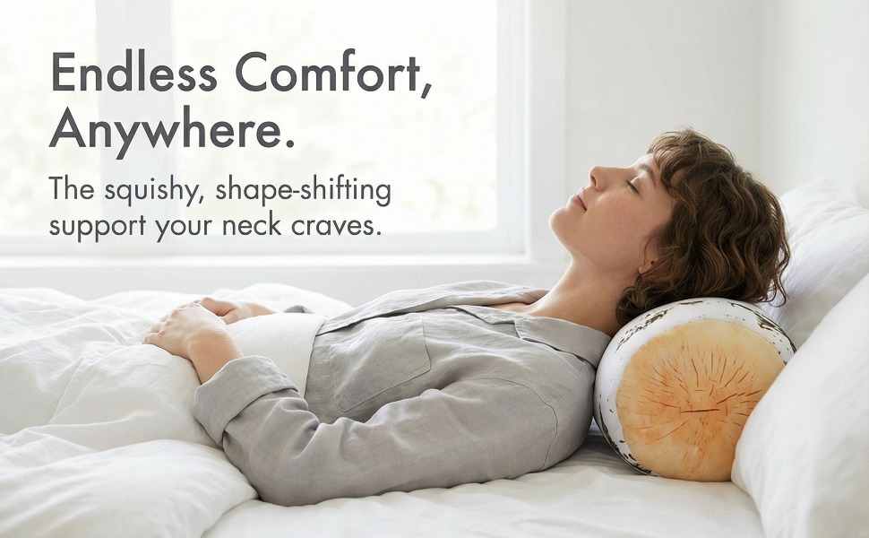 Microbead Bolster Neck Roll Pillow - Silky Feel - view 57