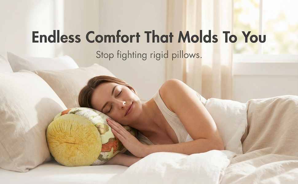 Microbead Bolster Neck Roll Pillow - Silky Feel - view 58