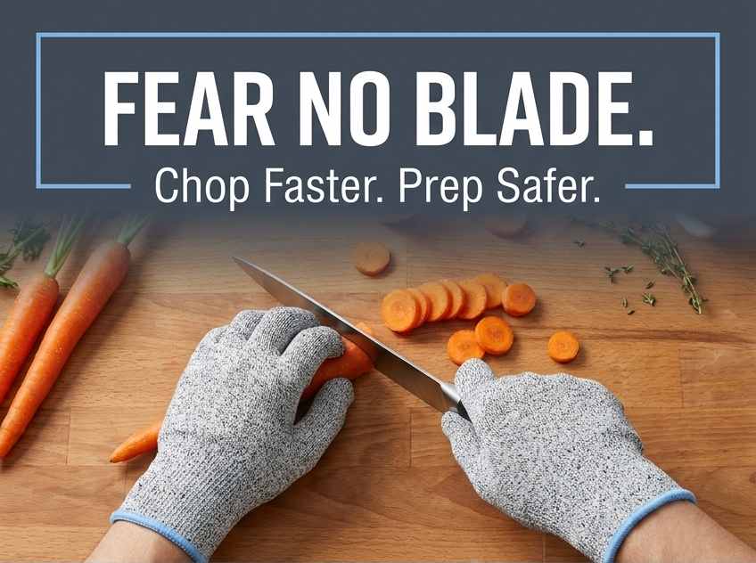 Kevlar No Cut Kitchen Gloves - Machine Washable - High Grade Polyethylene - Light Weight - view 60