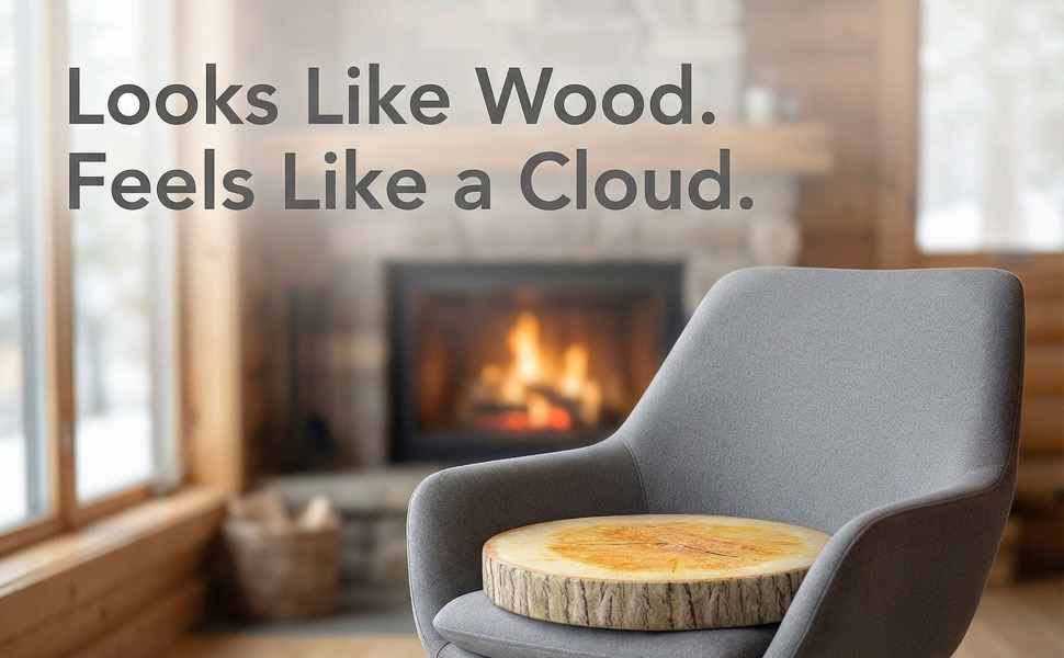 Log Maple Slice Memory Foam Seat Cushion Decorative Pillow - Bring Nature Home - view 44