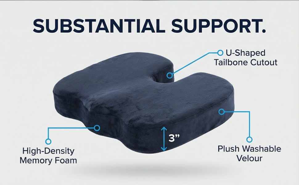 Coccyx Orthopedic Memory Foam - Sciatica Relief - Seat Cushion - view 47