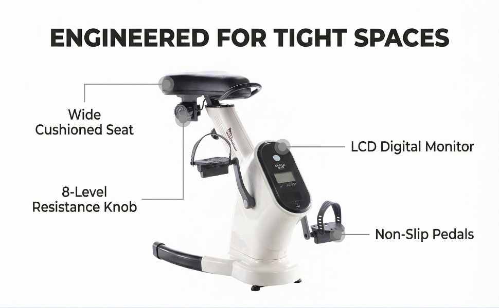 Upright Training X-Bike With Magnetic Resistance - Cardiac Aerobic Exercise Bike - Digital - view 39