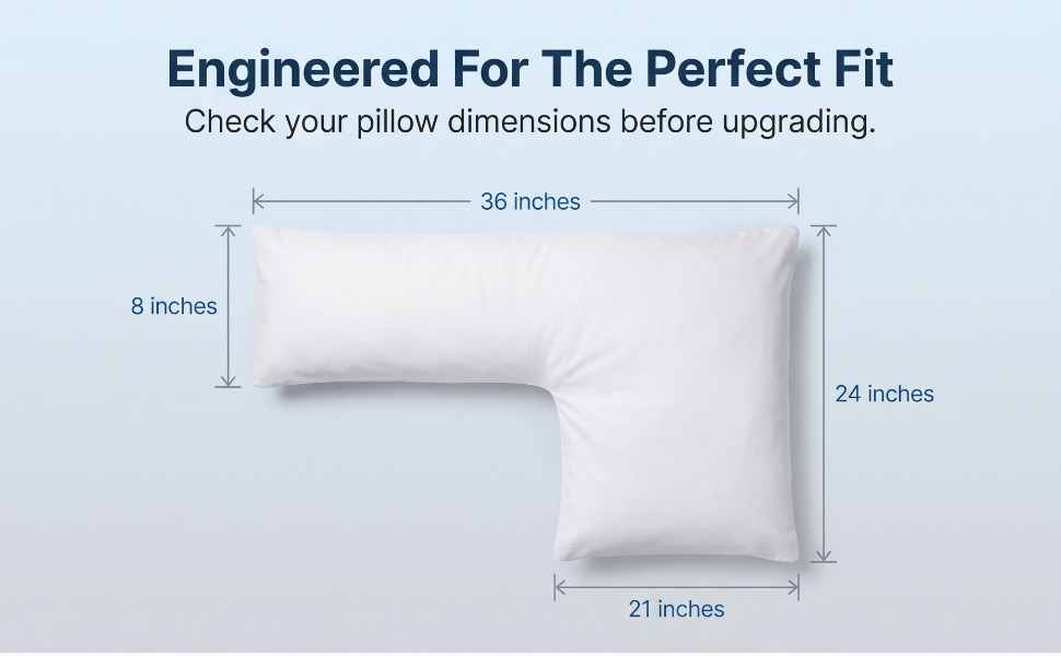 Cover For L-Shaped Body Pillow - Hypoallergenic - Tailored Fit - Comfort, White - view 16