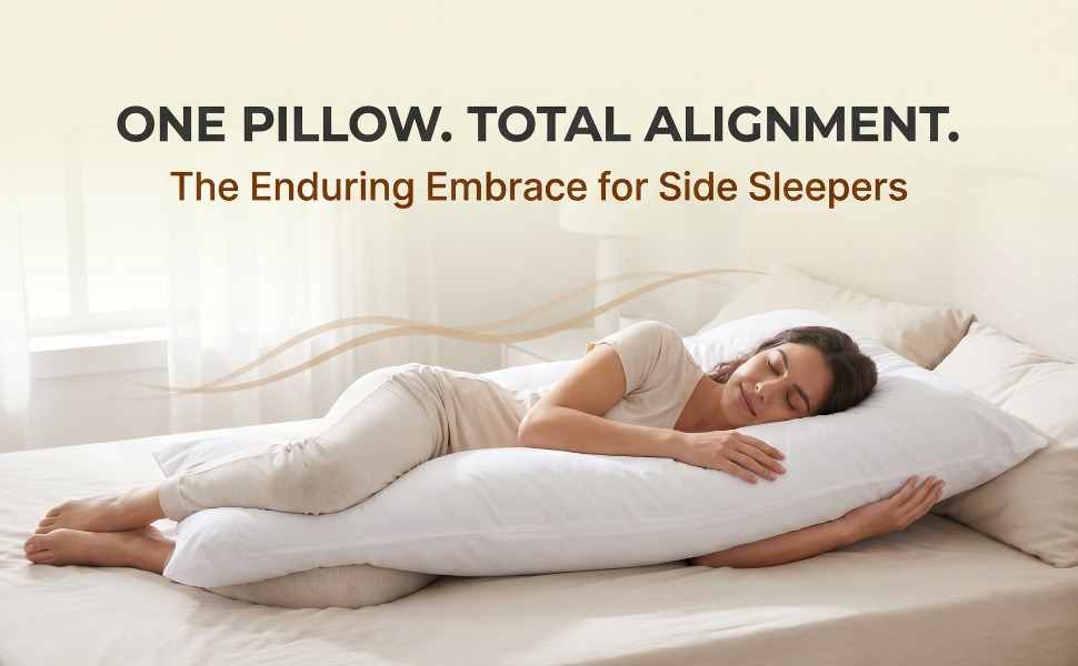 Boomerang Body Pillow - V-Shaped Side Sleeper - Superior Comfort, White - view 16