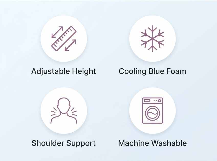 Insert Topper - Bamboo Cooling Blue Shredded Memory Foam - view 16