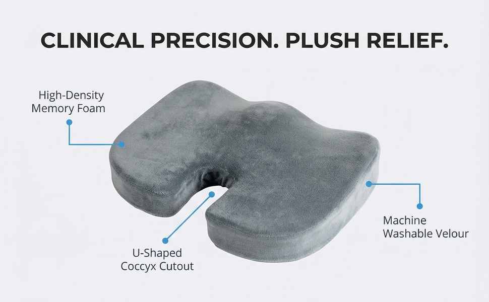 Coccyx Orthopedic Memory Foam - Sciatica Relief - Seat Cushion - view 49