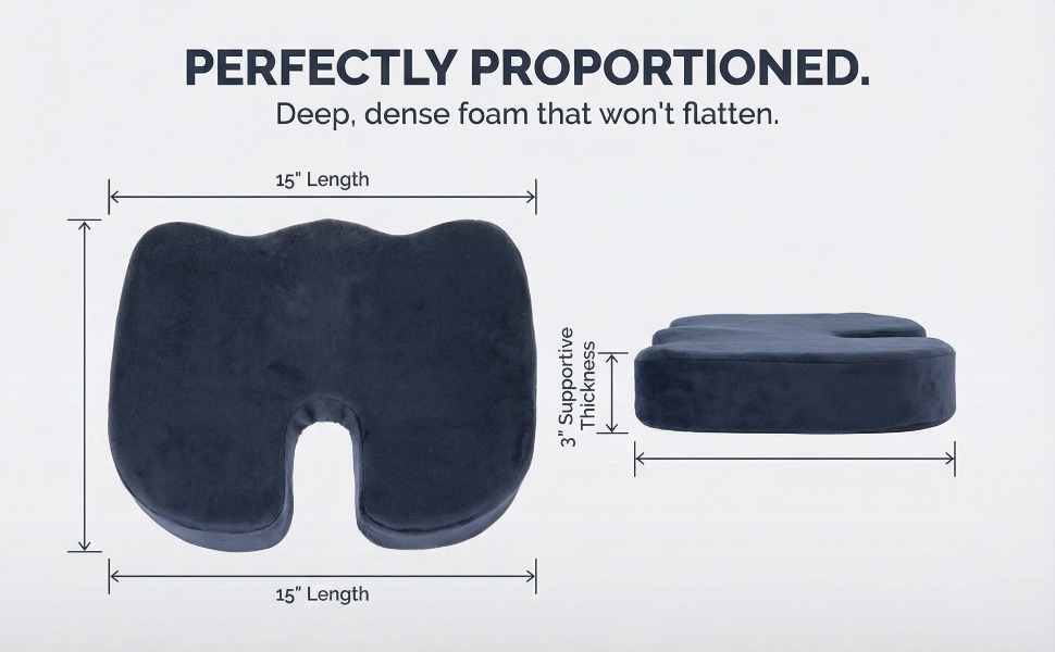 Coccyx Orthopedic Memory Foam - Sciatica Relief - Seat Cushion - view 50