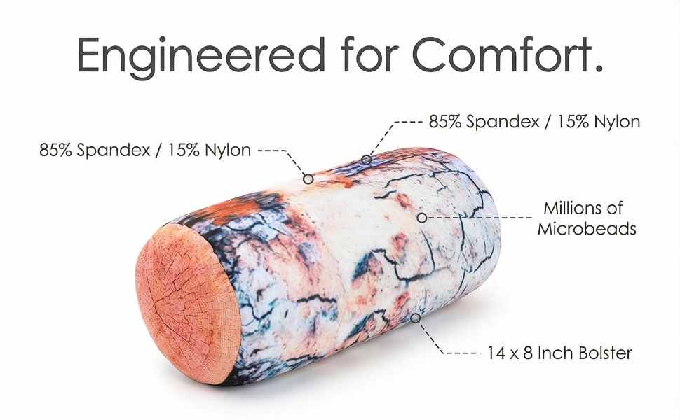 Microbead Bolster Neck Roll Pillow - Silky Feel - view 67
