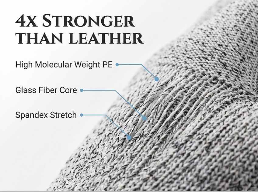 Kevlar No Cut Kitchen Gloves - Machine Washable - High Grade Polyethylene - Light Weight - view 65