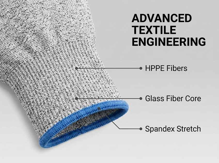 Kevlar No Cut Kitchen Gloves - Machine Washable - High Grade Polyethylene - Light Weight - view 66
