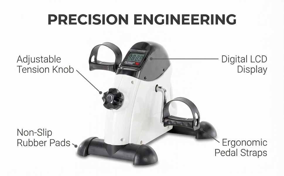 Pedal Exercise Mini Cycle Bike Silvery - Digital Display - Adjustable Resistance - view 34
