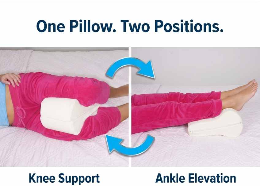 Leg Spacer Pillow - Hypoallergenic Memory Foam - Medical Specialty Pillow, White - view 18